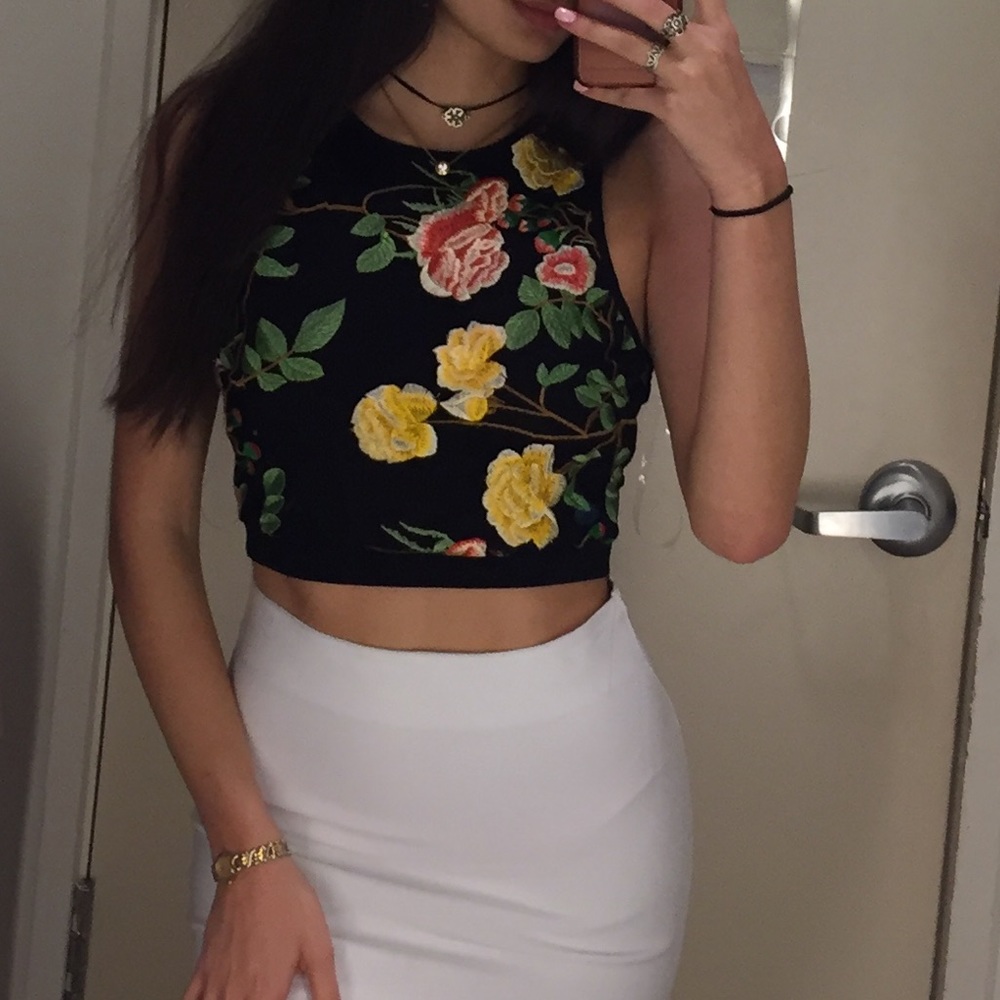 Floral crop top